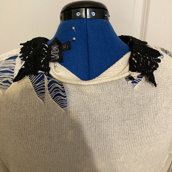 Dolls Kill Widow Midnight Dreary Distressed Sweater - Picture 5 of 5